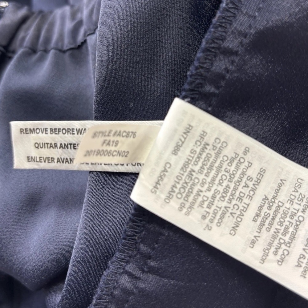 J.Crew Jumpsuit Women’s 0 Navy Sleeveless Ruffle Baggy - Picture 10 of 13